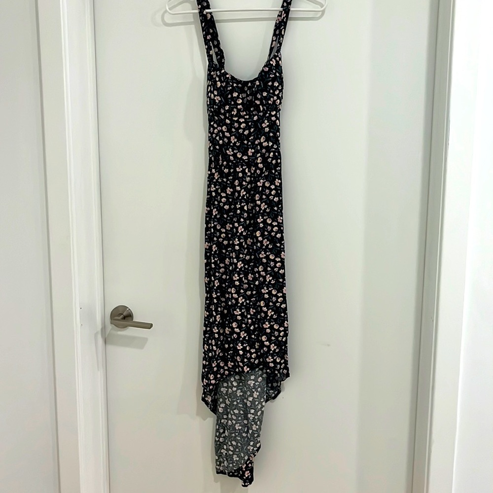 Hi lo strappy flower dress